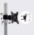 Duronic DM35 Head VESA 75/100 Monitorplatte, drehbar 360°, neigbar (DM35HEAD-DE)