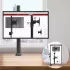 Duronic DM35 Head VESA 75/100 Monitorplatte, drehbar 360°, neigbar (DM35HEAD-DE)