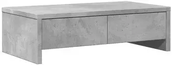 vidaXL Monitorständer mit Schubladen, grau, 50x27x15cm (854664)