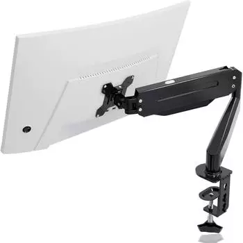 LuxusKollektion Monitor-Halterung Gasfederarm 17-27 Zoll, VESA 75/100mm, 6kg, schwarz