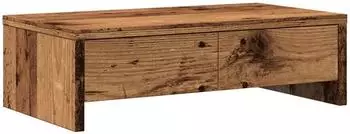 vidaXL Monitorst&auml;nder mit Schubladen Altholz-Optik 50x27x15cm (854668)