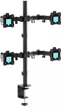 Onkron D421E-B 4-Fach Monitorhalterung 13-32", VESA 75x75-100x100, 8kg/Arm (D421E-B)