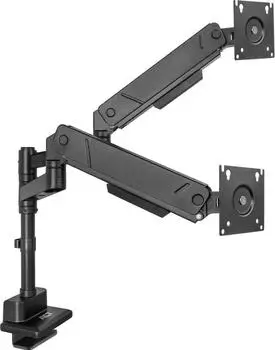ACT Monitor arm 34" office solid pro gas spring pole mounted 2 monitors (Tisch 34" 16 kg) Monitor Halterung Schwarz
