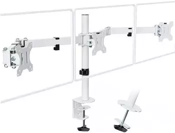 LuxusKollektion 3-fach Monitor-Tischhalterung 13"-27", h&ouml;henverstellbar, wei&szlig; (74601)
