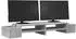 vidaXL Monitorständer mit Stauraum betongrau 100x27x15cm Holzwerkstoff (854691)