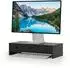 Relaxdays Monitorständer 3 Schubladen, MDF, schwarz (10053621_46)
