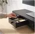 Relaxdays Monitorständer 3 Schubladen, MDF, schwarz (10053621_46)
