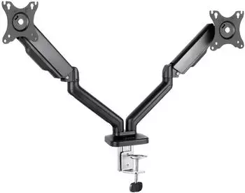 TooQ SOPORTE MESA PANT. GIRA INCLI 2 BRAZOS 17-32 NEGRO (Tisch 32" 9 kg) Monitor Halterung Schwarz