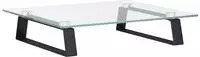 vidaXL Monitorst&auml;nder Schwarz 40x35x8 cm Hartglas und Metall
