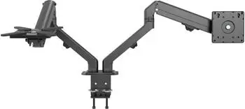VisionMagic Monitor Schreibtisch-Doppelarmhalterung, matt schwarz (VFM-DAD/4)
