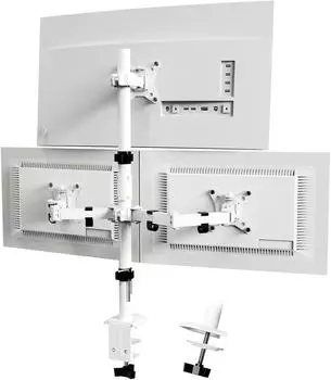 LuxusKollektion Monitorhalterung 3 Monitore 13-32 Zoll, schwenkbar, neigbar, wei&szlig;