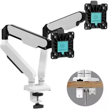 Onkron G250-BW Dual-Monitorhalterung 13"-32", VESA 75x75-100x100, schwarz-weiß (G250-BW)