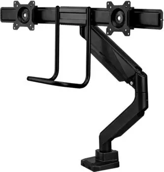 Fellowes Swing Dual Monitor Tischhalterung mit Crossbar und C-Klemme (100091431) schwarz