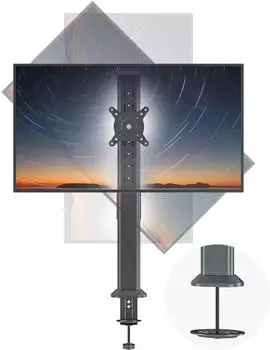 LuxusKollektion Monitorständer schwenkbar, neigbar, höhenverstellbar, schwarz, 13-42 Zoll, VESA 75/100mm