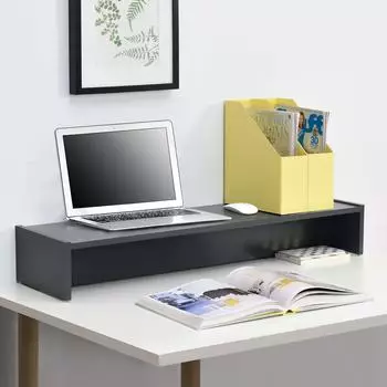 en.casa Flensberg Monitorständer 100x27x15cm, dunkelgrau (800000635705)