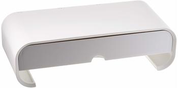 DeLock Monitorständer mit Schublade weiß (18324)