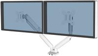 Fellowes Monitorhalterung Platinum Series, wei&szlig;, f&uuml;r 2 Displays, VESA TFT,