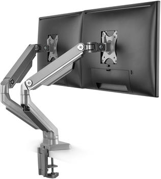Ricoo Tischhalterung für 2 Monitore neigbar schwenkbar klappbar mit Doppelarm TS8811