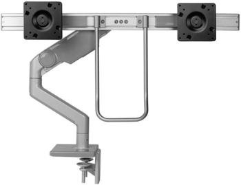 HumanScale M8.1 Dual Monitor Tischhalterung Klemme, schräg, silber (M81CMSBHG)