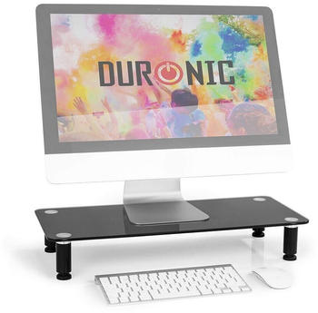 Duronic DM052-2 Monitorständer 56 x 24 cm schwarze Glasplatte