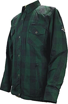Bores Lumberjack Premium Motorradhemd schwarz/grün