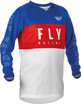 Fly Racing F-16 Jugend Jersey weiß/rot/blau