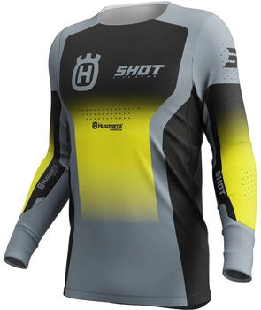 Shot Aerolite HVA Motocross Jersey schwarz-grau-gelb (A06-12A1-A01-10)