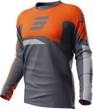 Shot Devo Star Motocross Jersey grau-orange