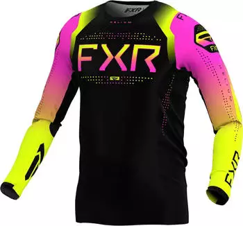 FXR Helium 2024 Motocross Jersey schwarz/pink/gelb