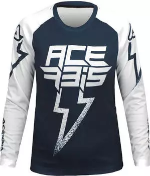 Acerbis J-Kid Blizzard Kids Motocross Jersey (0026055.245.062) dunkelblau/weiß