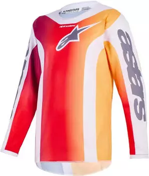 Alpinestars Fluid Grid Jugend Motocross Jersey (3771126-3198-M) grau-rot