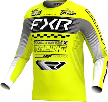 FXR Podium Gladiator 2024 Motocross Jersey hi-vis/schwarz/grau