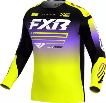 FXR Clutch MX Jersey hi-vis/schwarz/lila