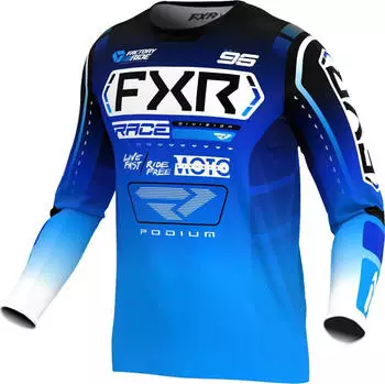 FXR Podium 2025 Motocross Jersey (253325-4010-04) schwarz/weiß/blau