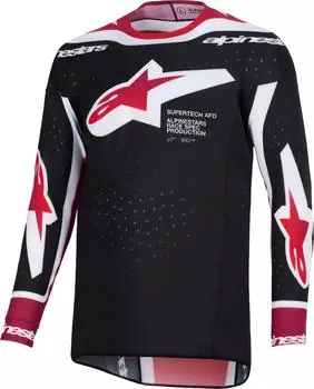 Alpinestars Supertech Pro Vista Motocross Jersey (3760626-132) schwarz/rot