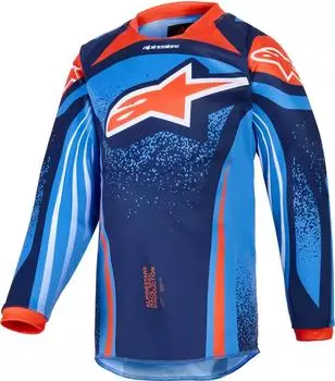 Alpinestars Racer Melt Kids Jersey dunkelblau/orange/blau