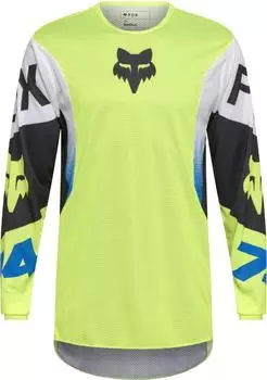 Fox 360 Tine Motocross Jersey schwarz/weiß/gelb