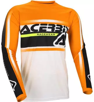Acerbis MX Linear Lugo Motocross Jersey orange/weiß/schwarz