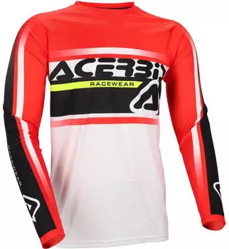 Acerbis MX Linear Lugo Motocross Jersey rot/weiß/schwarz