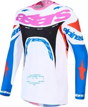 Alpinestars Supertech Dyna Jersey - wei&szlig;/blau/schwarz/pink