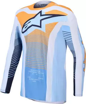 Alpinestars Techstar Maven Motocross Jersey (3760427-7362) hellblau/orange/schwarz