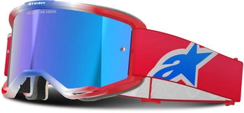 Alpinestars Vision 5 Goggle Corp red/white/blue Blue Mirror