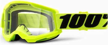100% Strata 2 Motocrossbrille Weiß/Schwarz Klar (50027-00019)