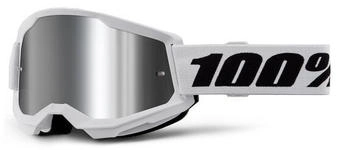 100% Strata 2 Crossbrille Weiß/Silber verspiegelt (50028-00019)