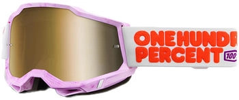 100% Accuri 2 Hundreds Crossbrille verspiegelt Weiß/Lila/Orange Gold (50014-00049)