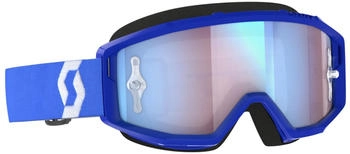 Scott Primal Motocross-Brille blau-weiß mit chromblauem Plexiglas (2785971006349)