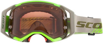 Scott Prospect 2.0 AMP Motocross-Brille Khaki Grün-Neongelb mit Rosa Plexiglas (421469-7701352)