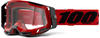 100% 100% Crossbrille Racecraft Gen. 2 Rot - Klar Anti-Fog, MX
