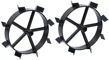 vidaXL Metallr&auml;der f&uuml;r 6,5-PS-Benzin-Gartenfr&auml;se, 2 Stk. (146268)