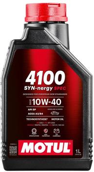 Motul 4100 Syn-nergy Spec 10W-40, 1L Synthetic HC (Hydro Cracked) Oil (112890) Motul 4100 Syn-nergy Spec 10W-40, 1L Synthetic HC (Hydro Cracked) Oil (112890)
